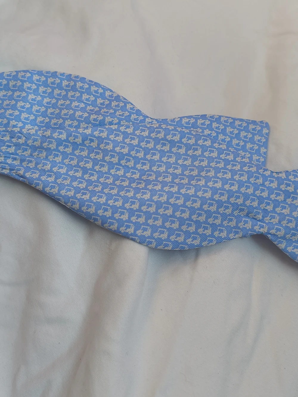 Vineyard Vines Blue Golf Cart Silk Bow Tie Adjustable Martha's Vineyard